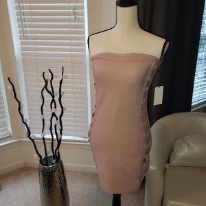 NEW Strapless Bandage Dress (Blush)